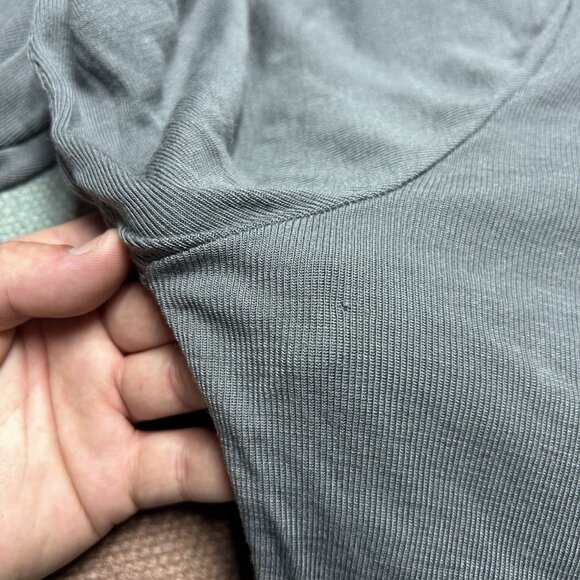 Vintage 70s long sleeve shirt high neck 1/4 zip turtleneck polyester? worn large - Picture 11 of 11